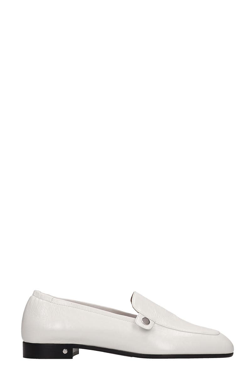 LAURENCE DACADE LOAFERS IN WHITE LEATHER,11309631
