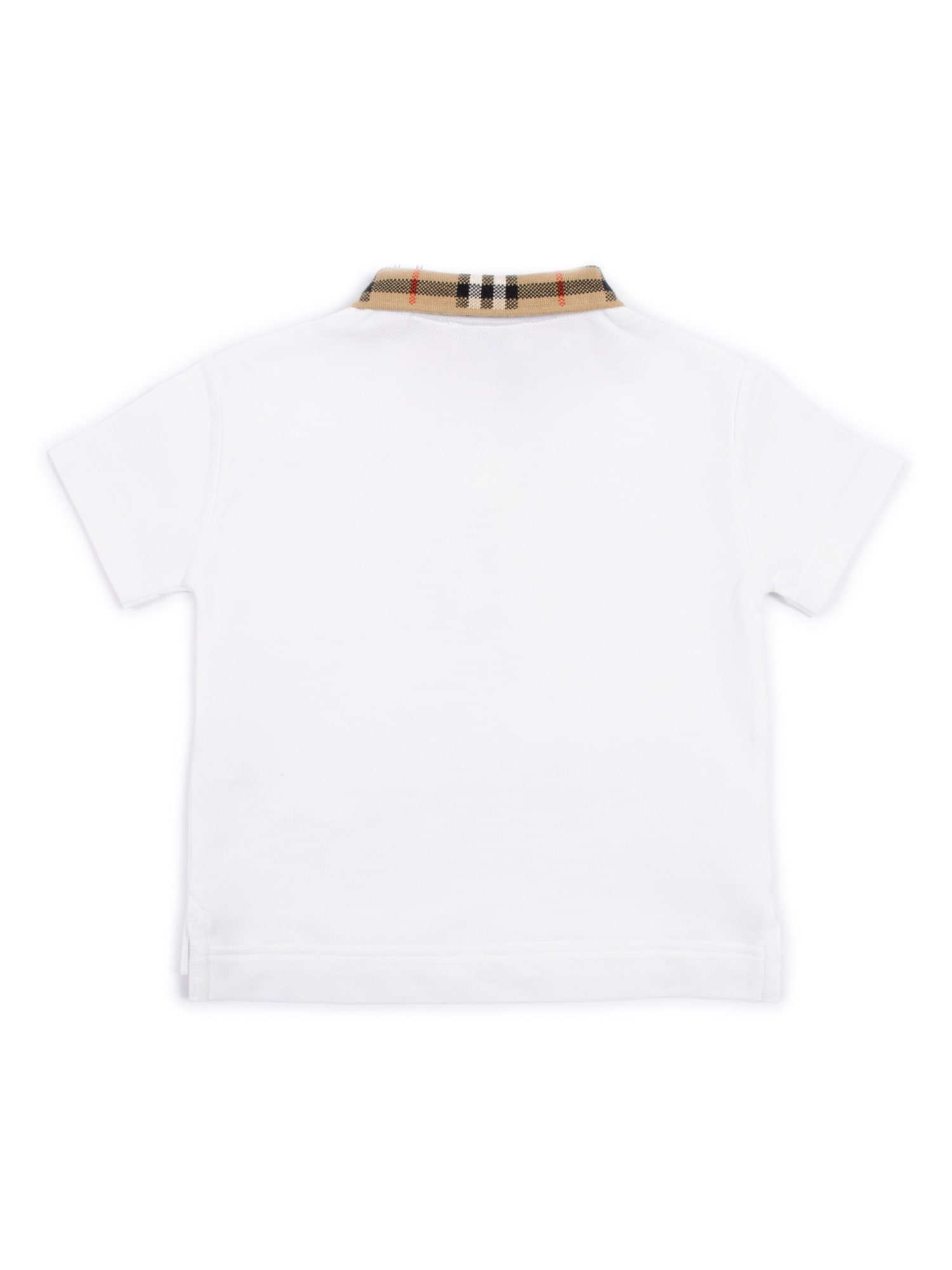 Burberry Folde-collar Polo Shirt In White