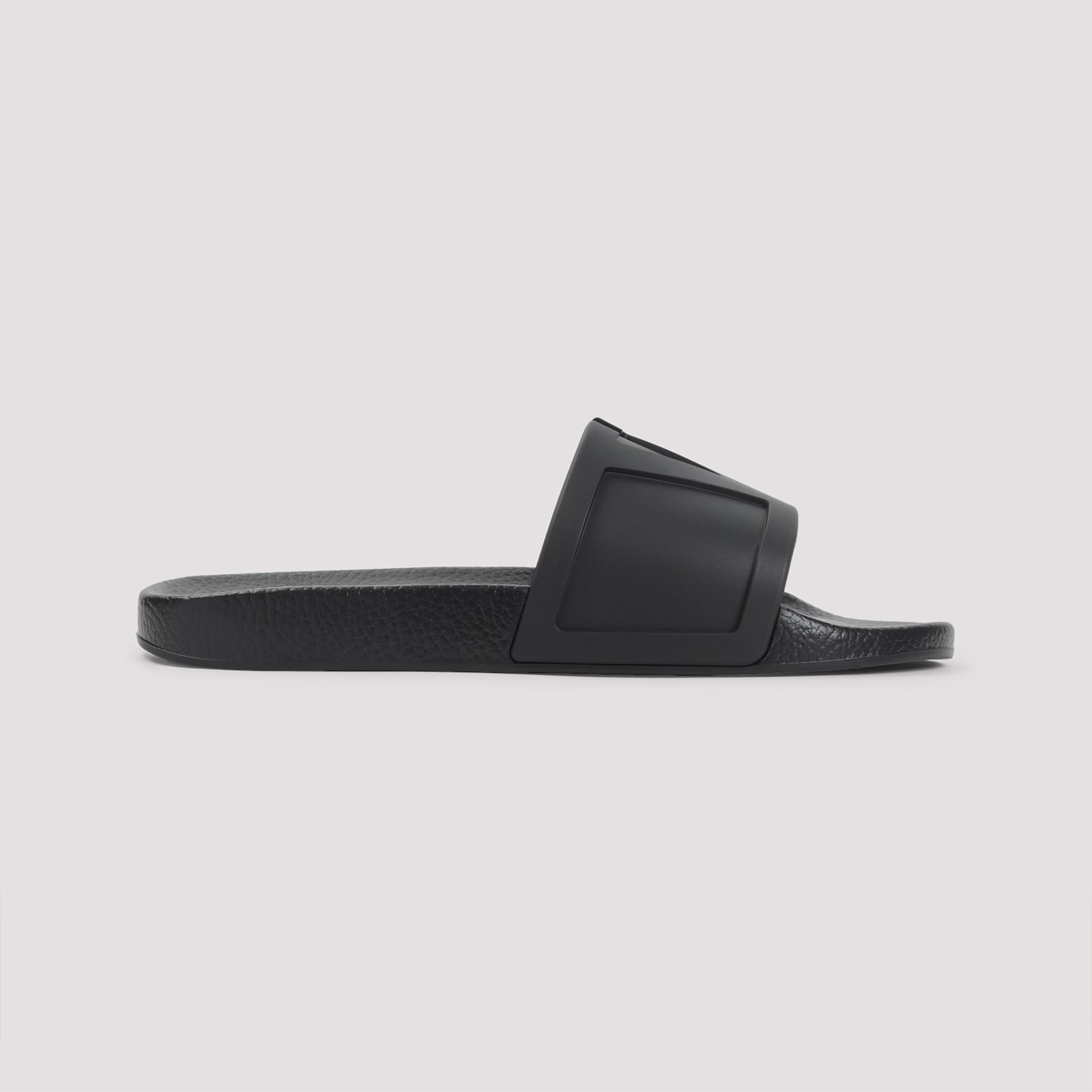 Valentino Pool Slide Coolside Slippers In Black