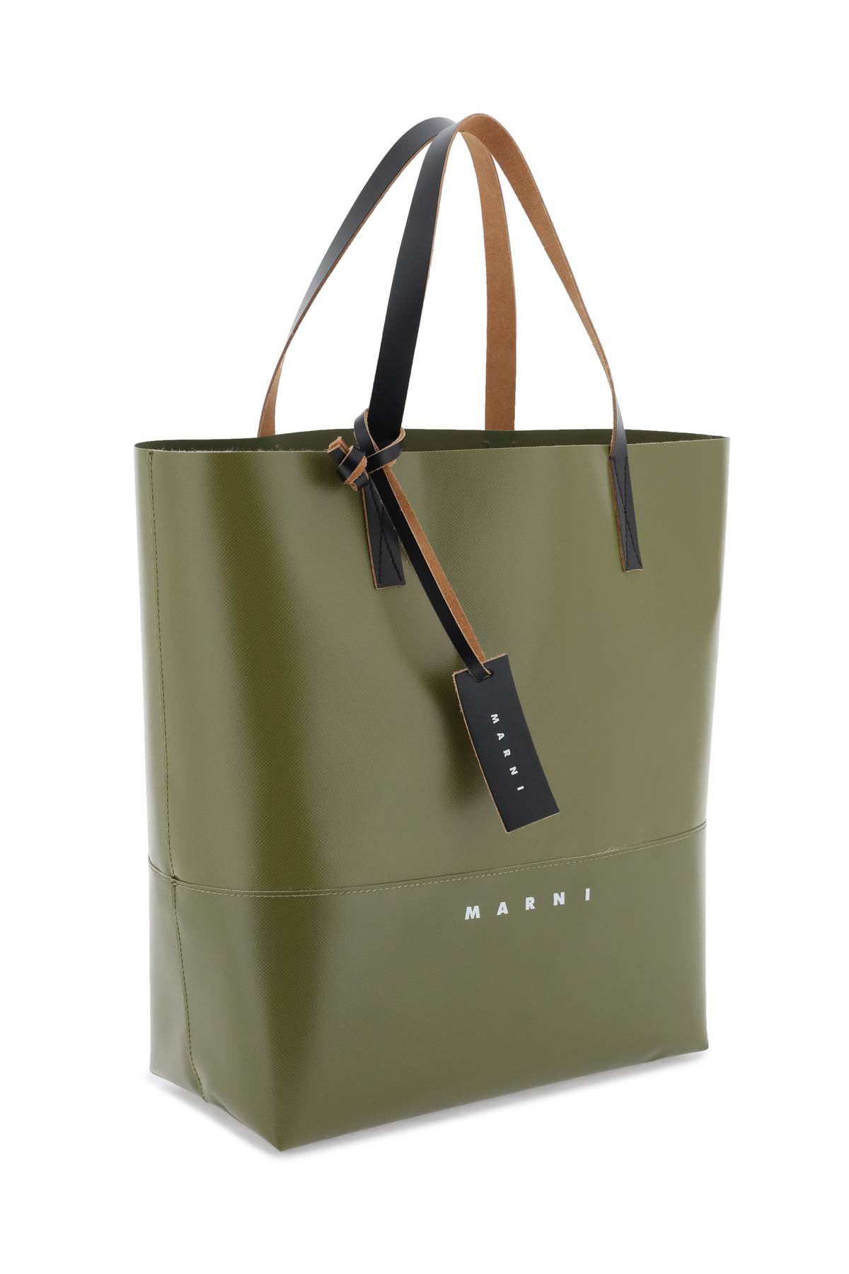 Shop Marni Tribeca Tote Bag In Olive