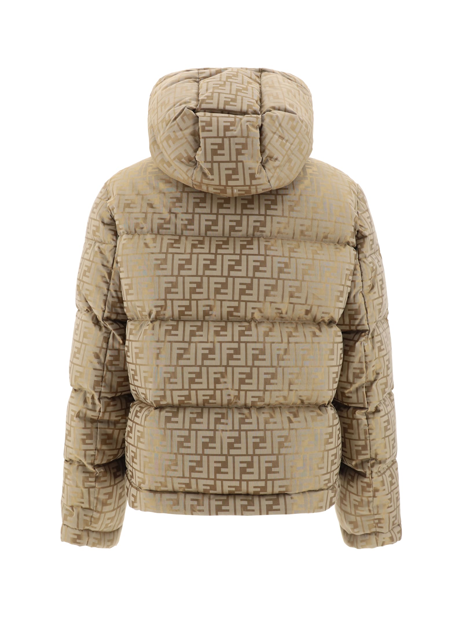 Shop Fendi Down Jacket In Portabella