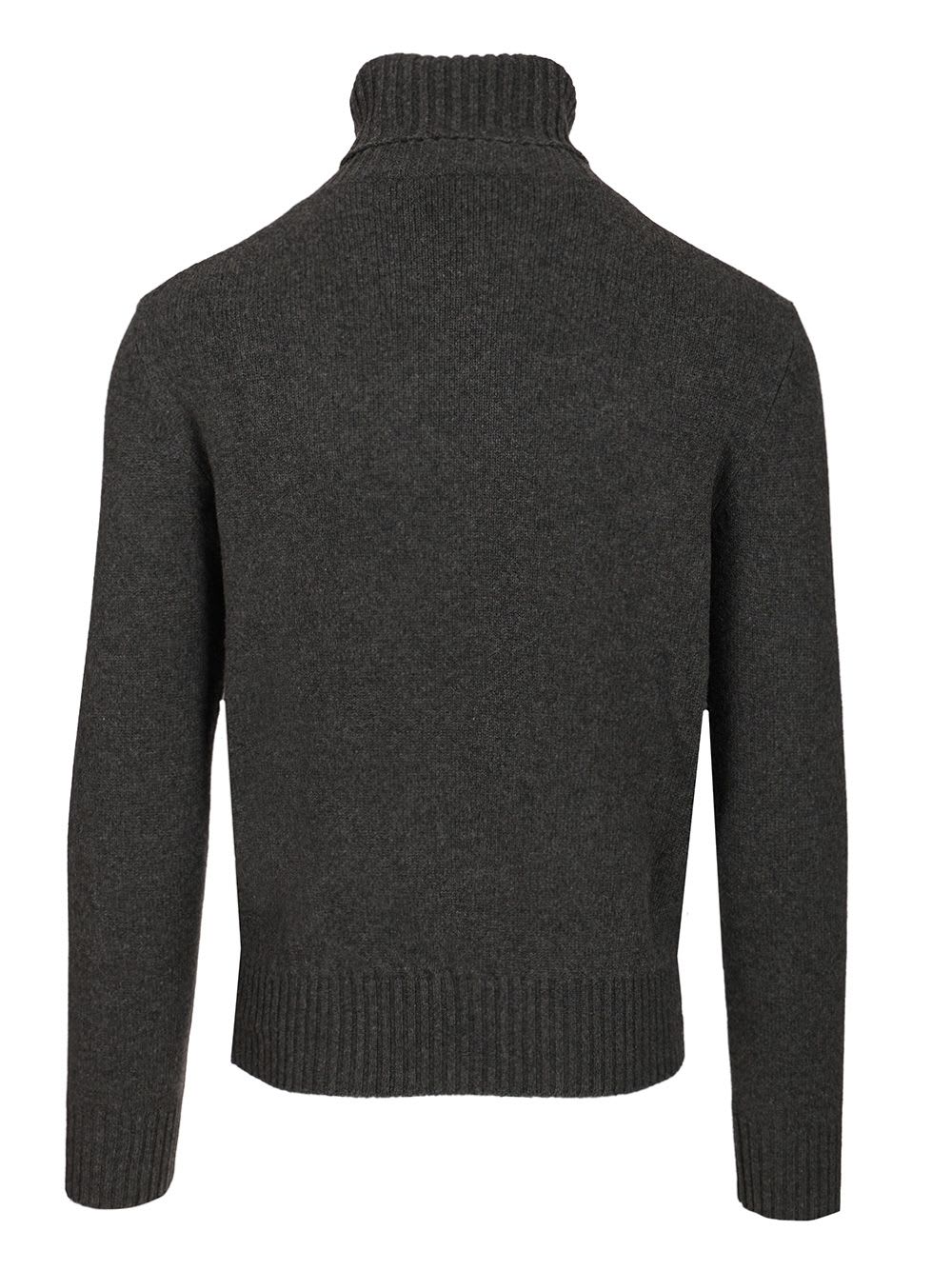 Ami Alexandre Mattiussi Ami Paris Charcoal Cashmere Blend Sweater In Gray