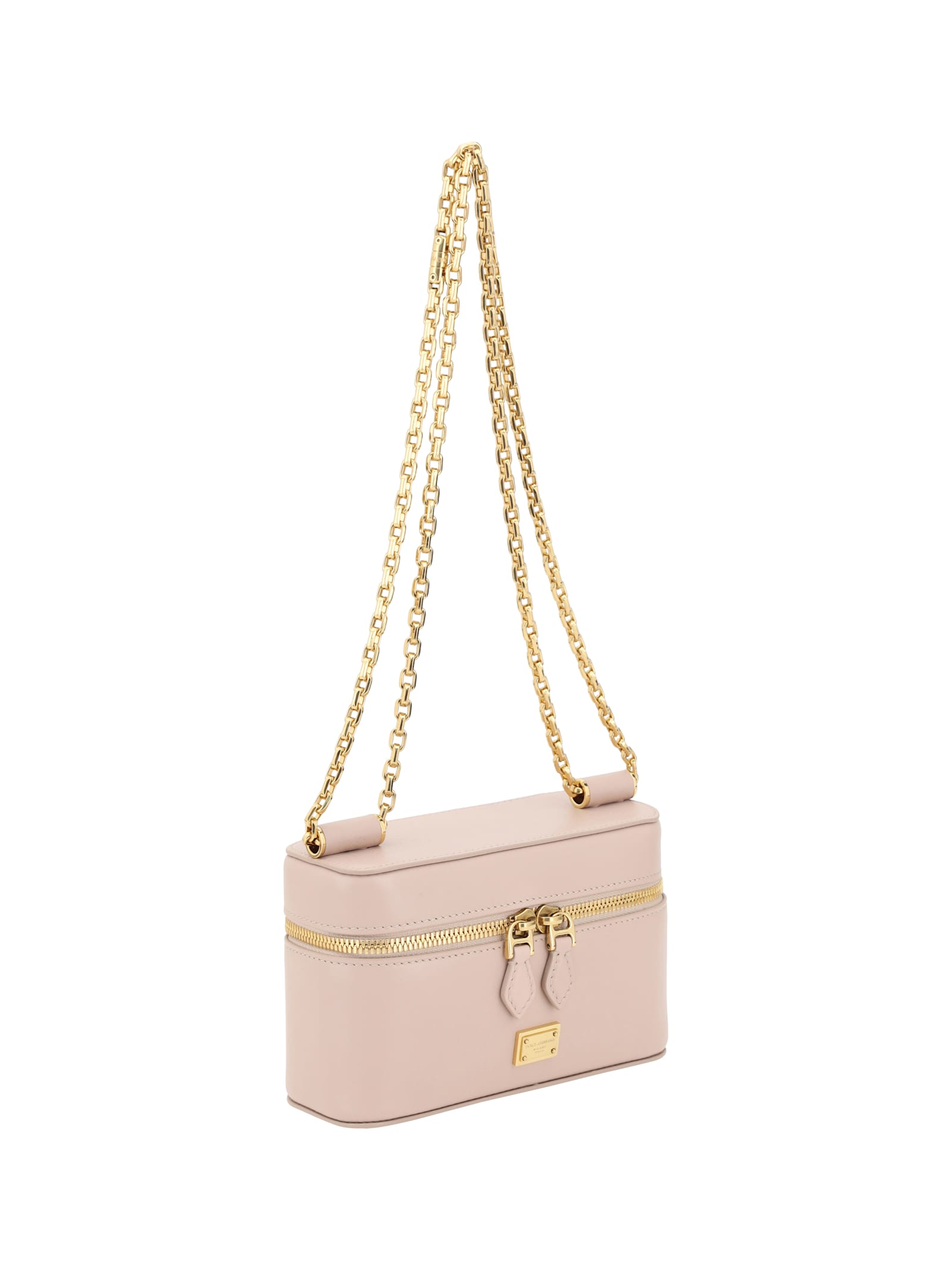 Dolce & Gabbana Sicily Leather Chain Strap Shoulder Bag