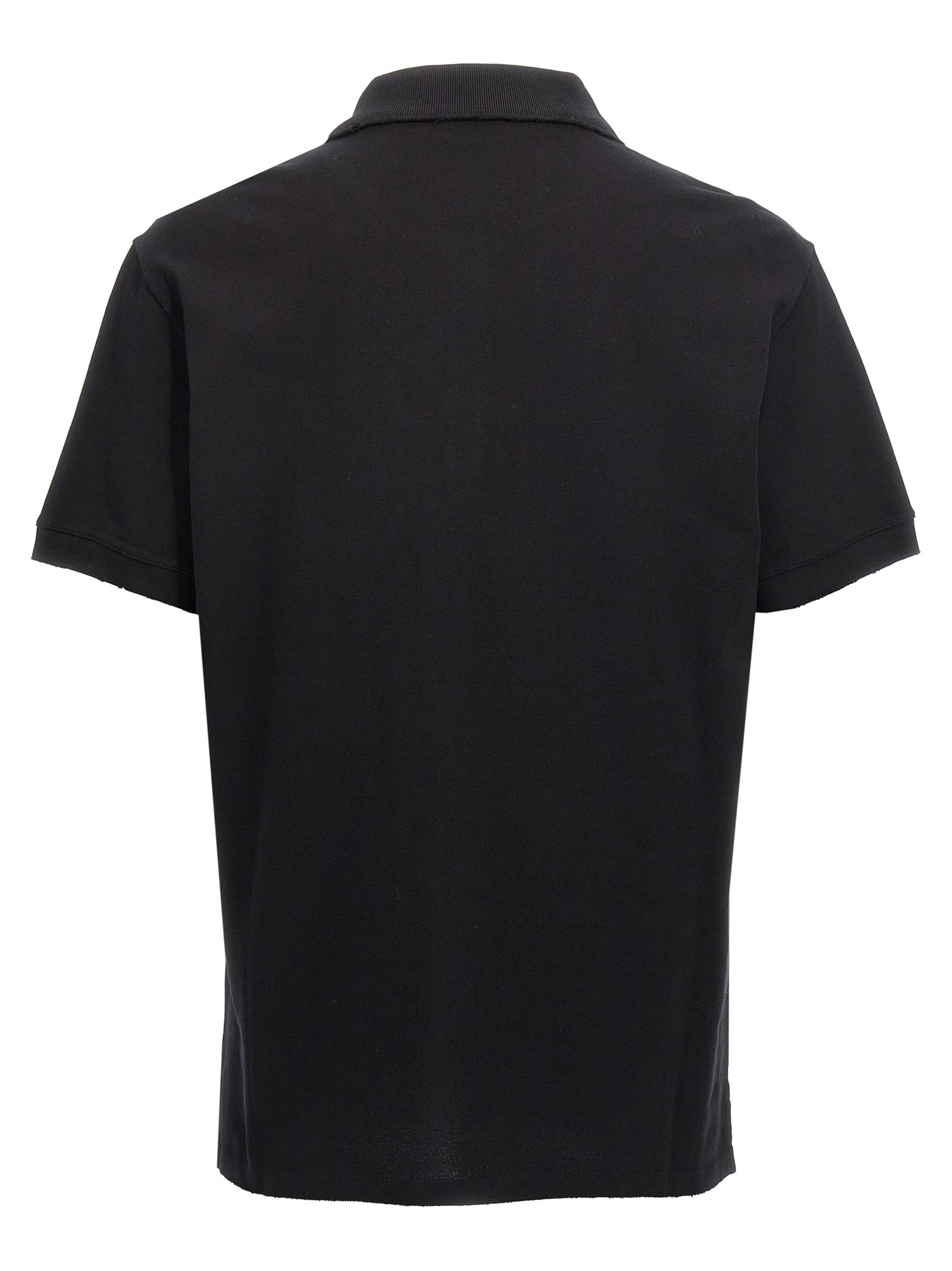 Shop Alexander Mcqueen Inverted Skull Polo Shirt In Black