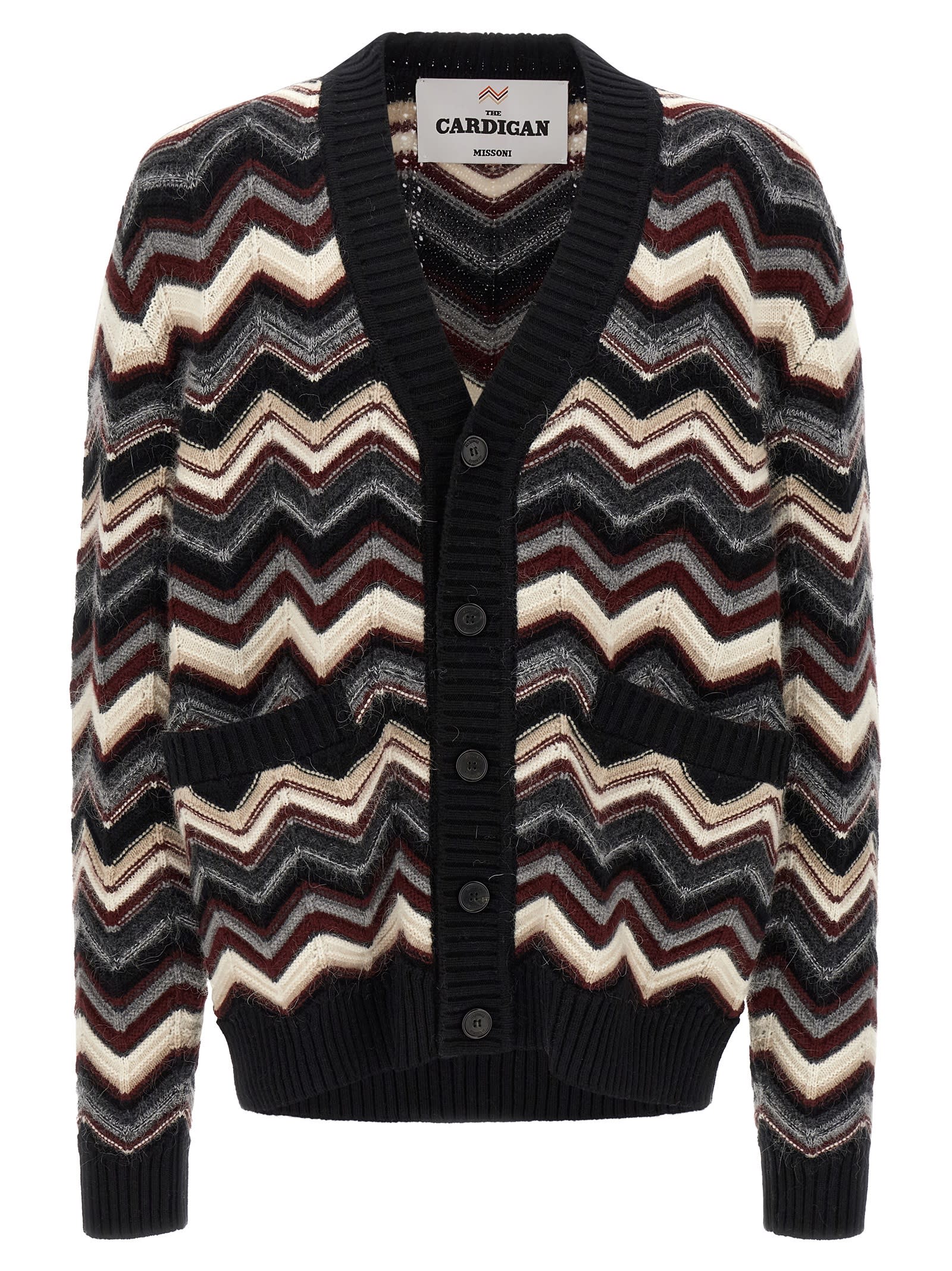 Missoni Zigzag Cardigan Sweaters And Cardigans Multicolor In Black
