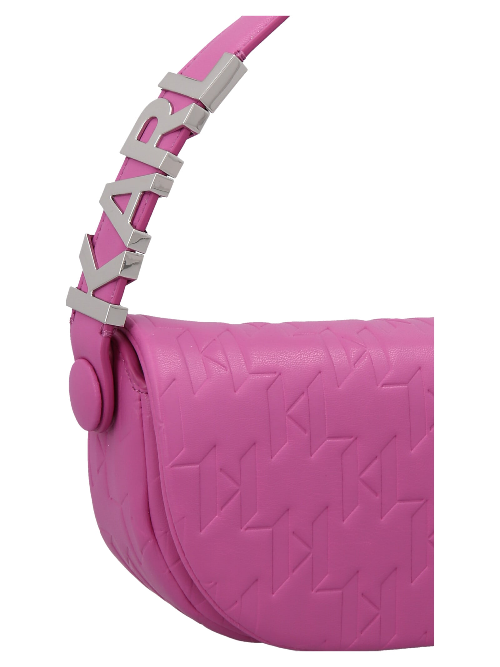 Shop Karl Lagerfeld K/swing Sm Baguette Handbag In Purple