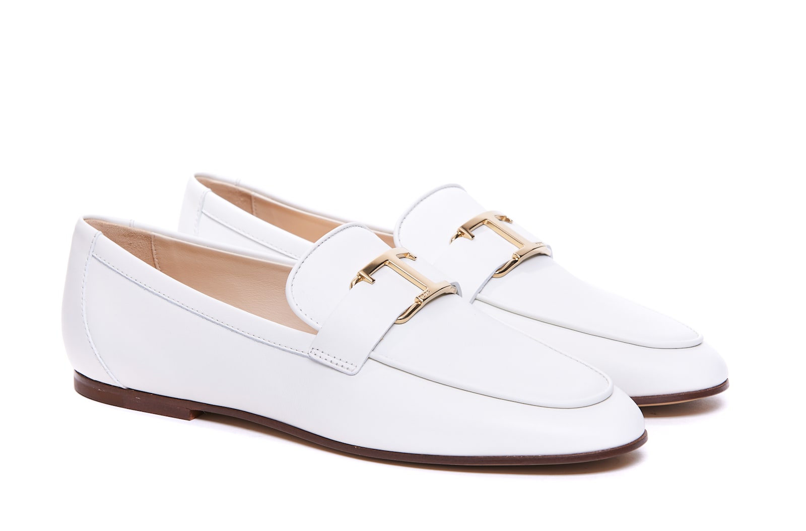 Shop Tod's T-timeless Loafers In White