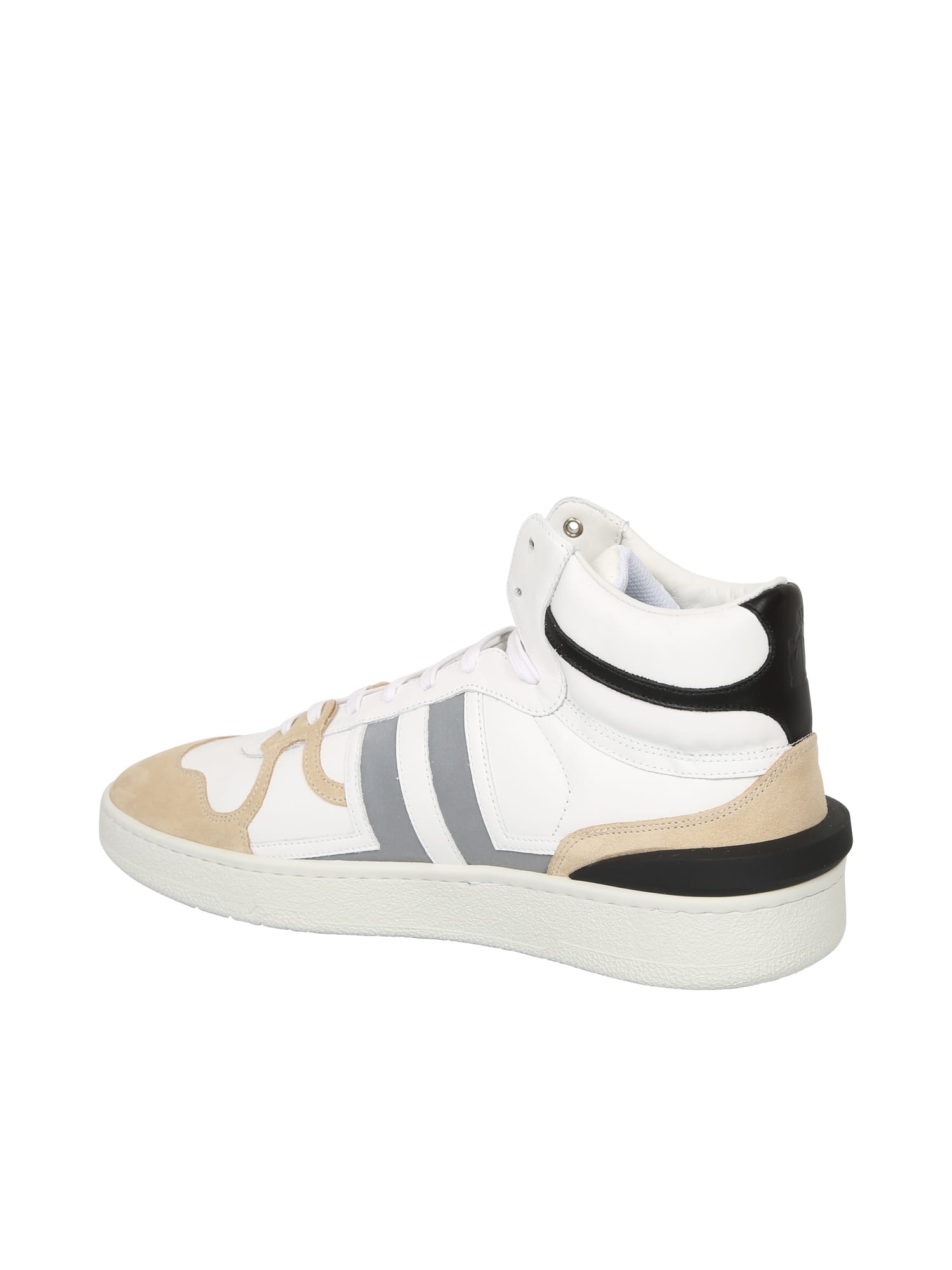 Shop Lanvin Sneakers High Top Clay Bia/arg In White