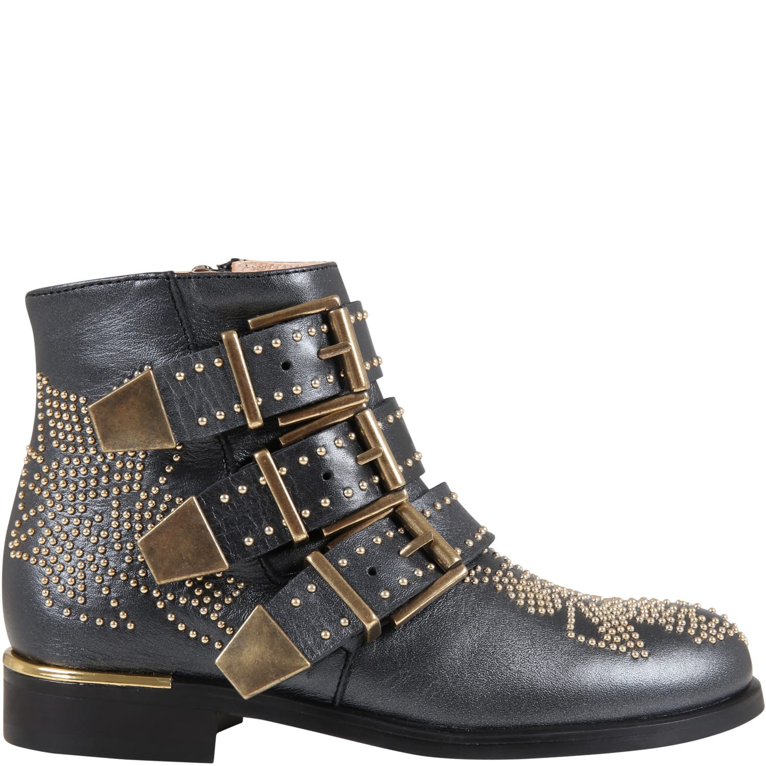 Chloé Black Boots For Girl With Studs