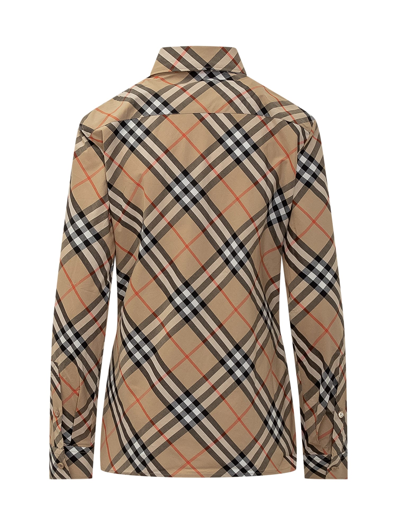 Shop Burberry Shirt In Sand Ip Check