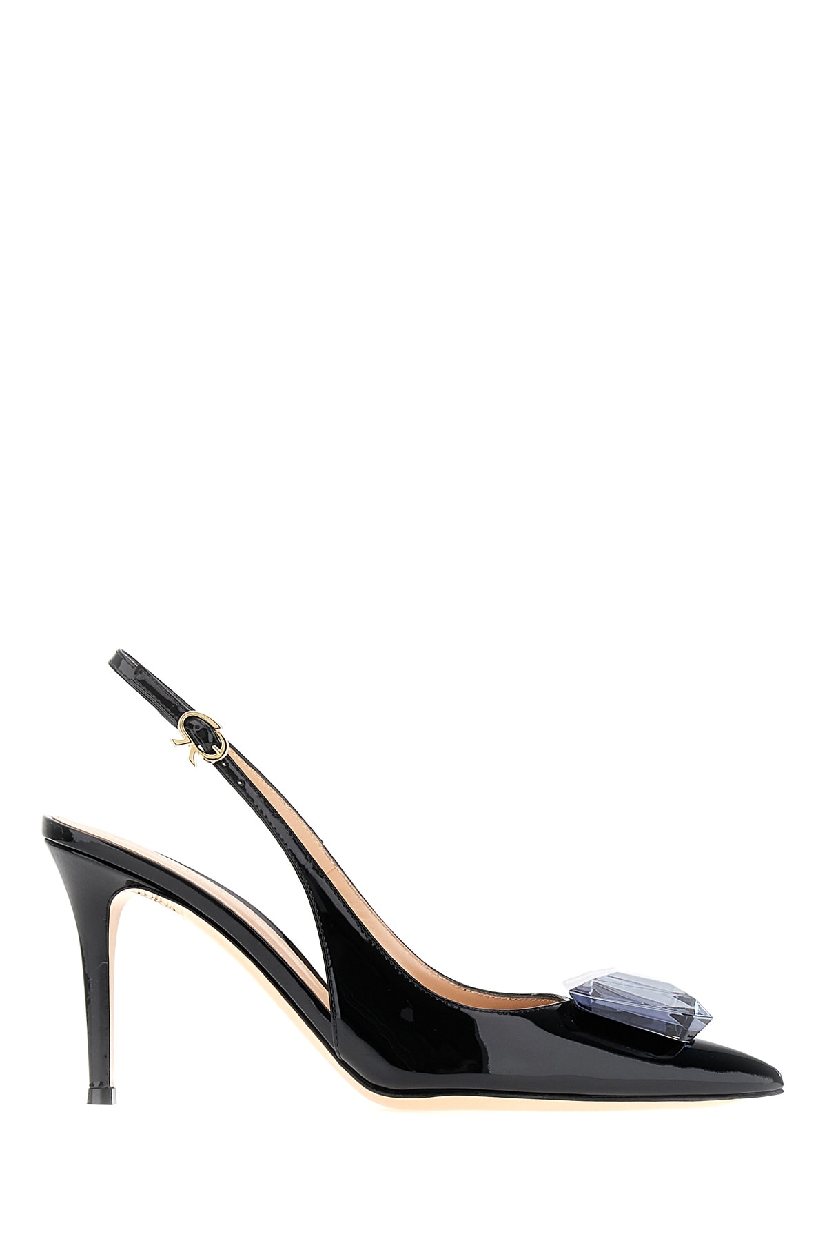 Shop Gianvito Rossi Black Leather Jaipur Pumps In Nero