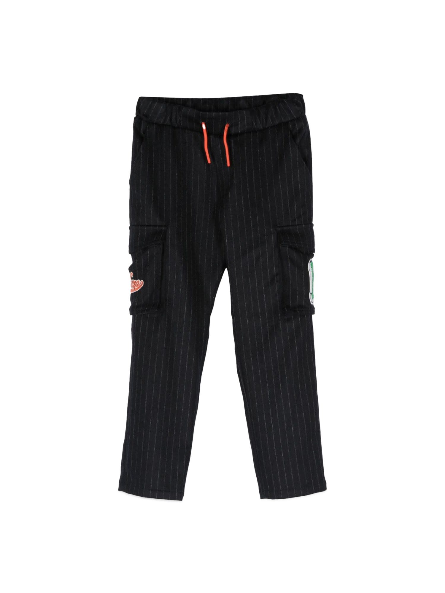 KENZO PANTS WITH POCKETS AND PATCHES