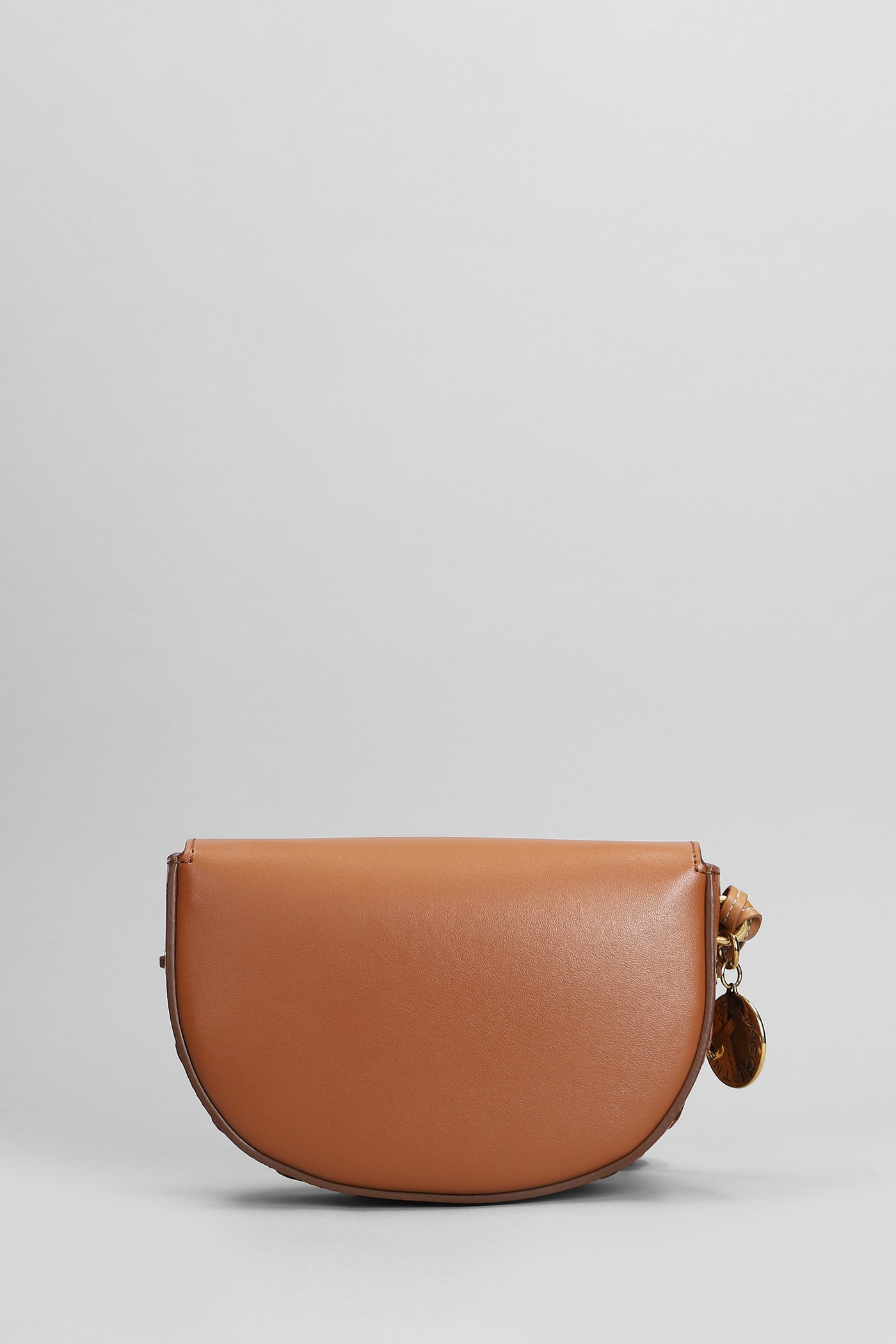 Shop Stella Mccartney Shoulder Bag In Brown Polyamide In Leather Brown