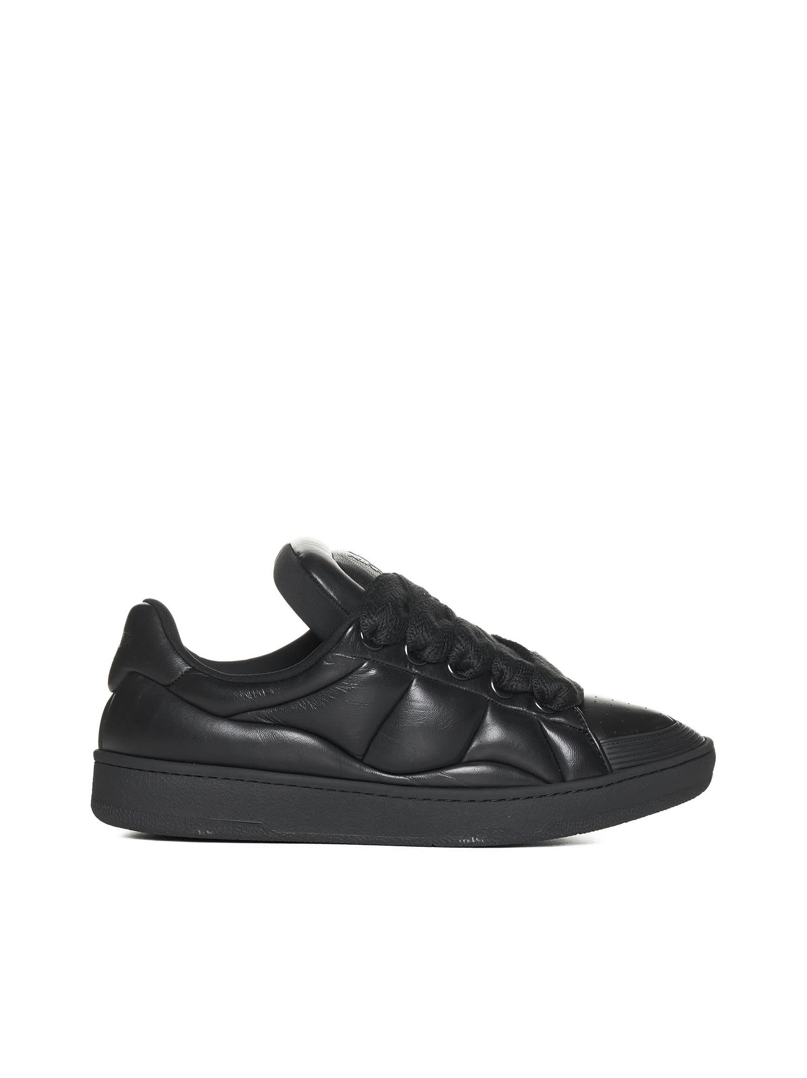 Shop Lanvin Sneakers In Black/black