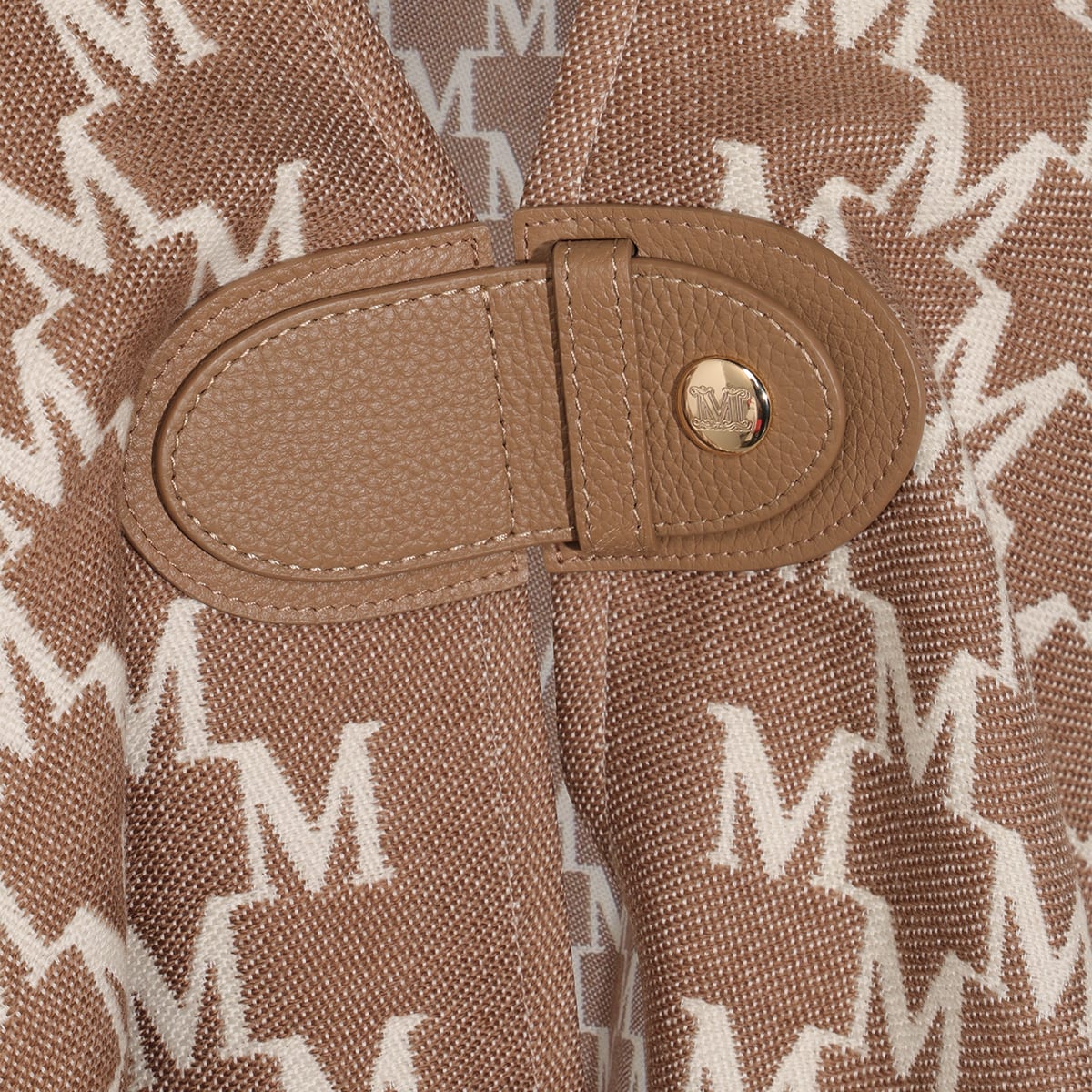 Max Mara Beige Wool Scarves In Brown