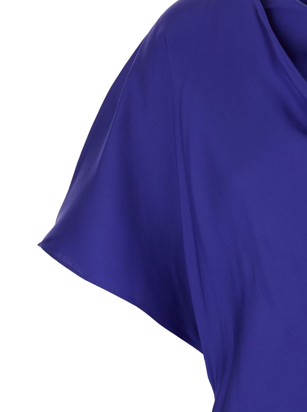 Rohe Fluid Draped Silk Midi Dress In Blu