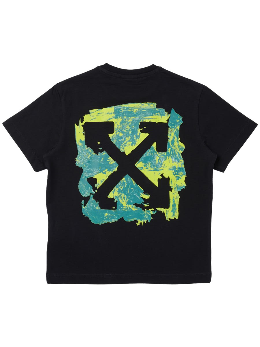 Off-white Graffiti Logo T-shirt In Black