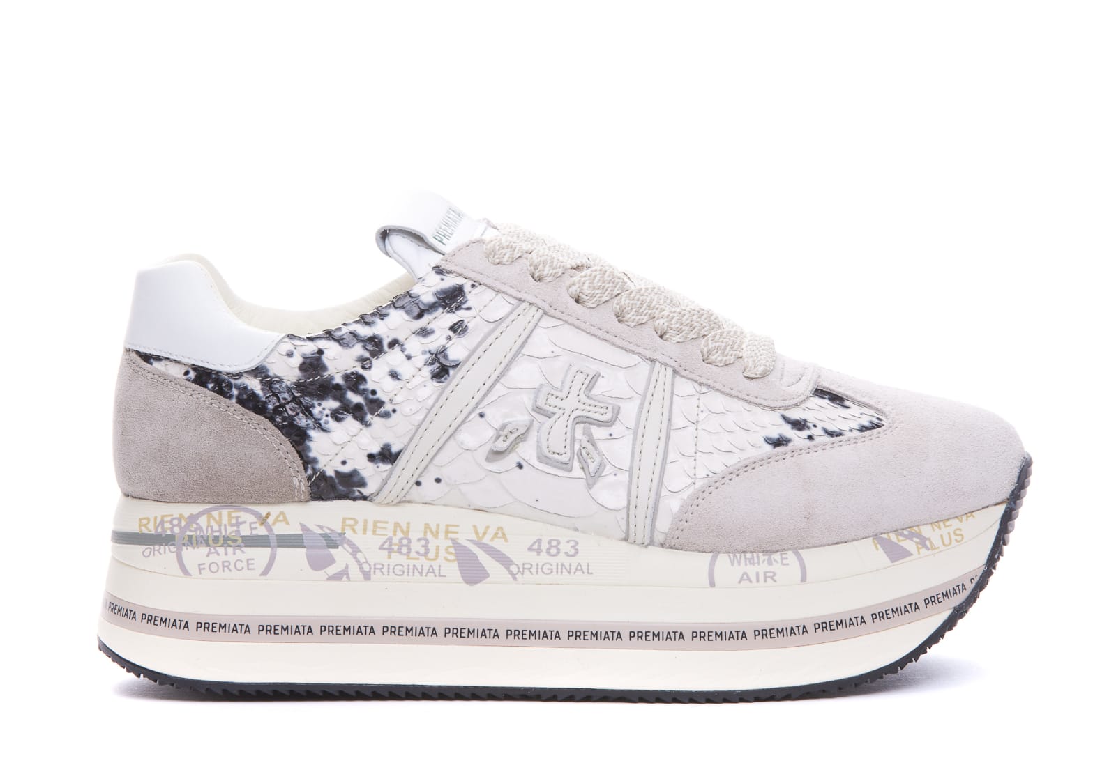 Shop Premiata Beth Sneakers In White