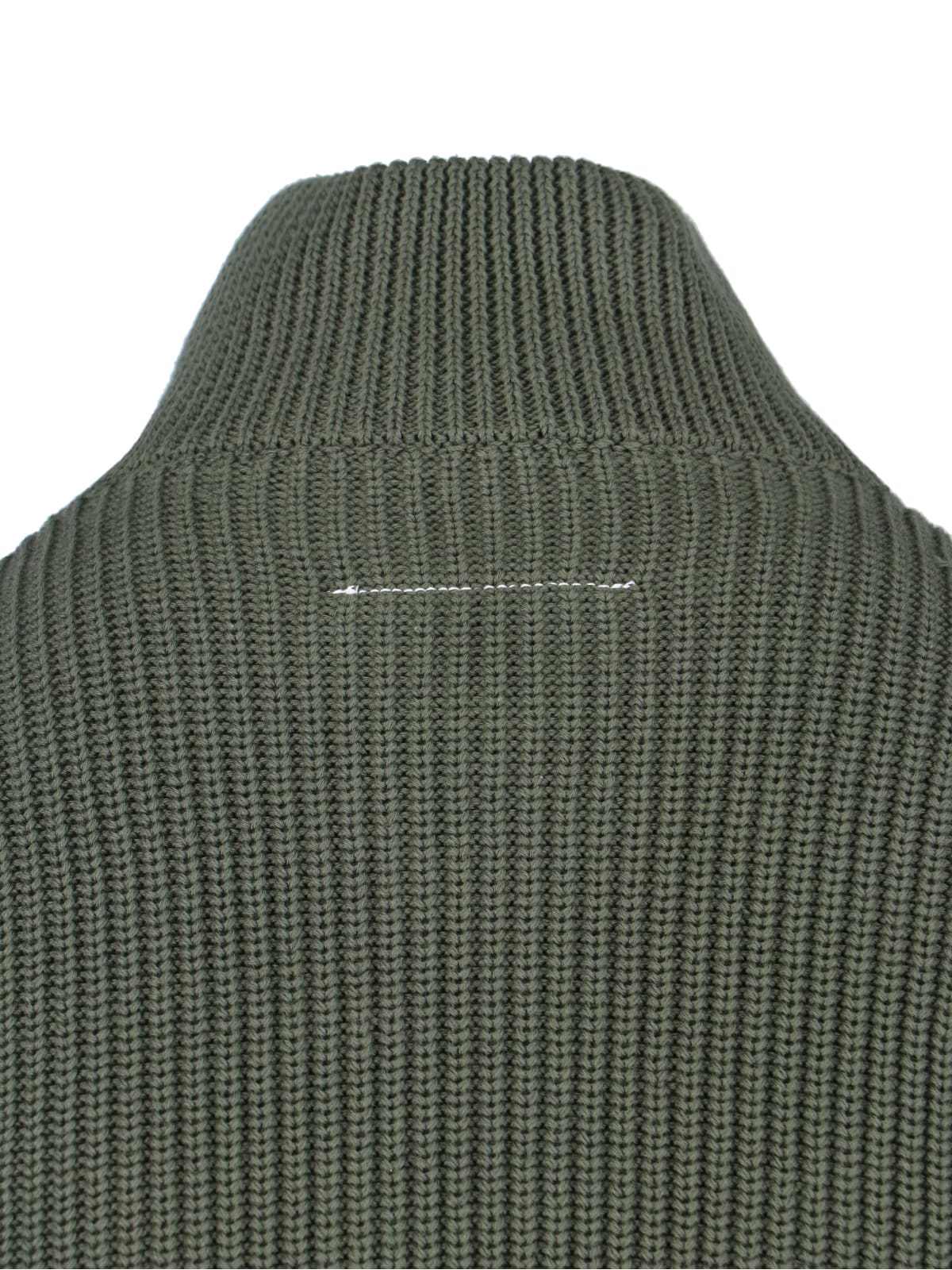 Shop Mm6 Maison Margiela Zip Sweater In Green