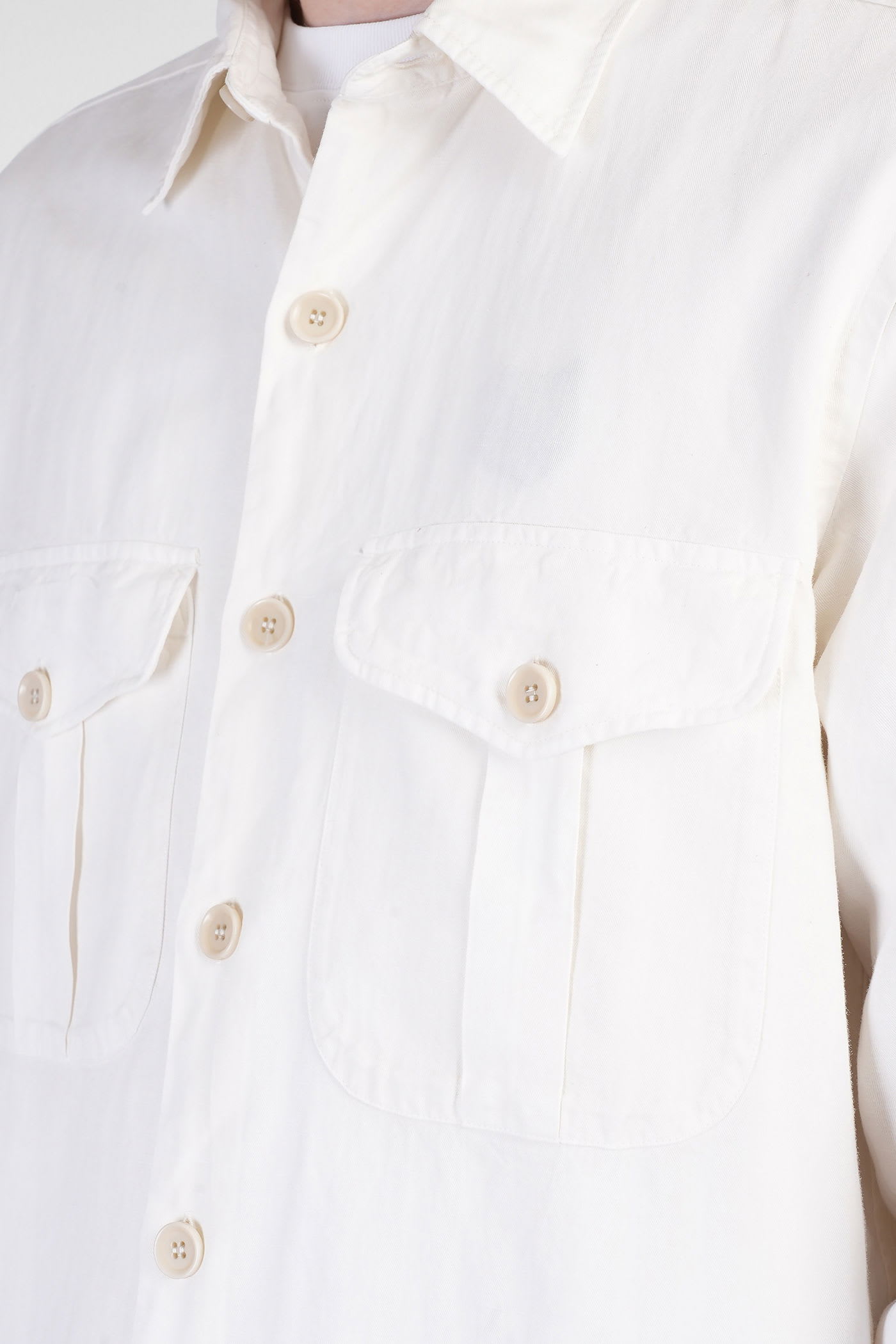 ASPESI GLENN SHIRT IN BEIGE LINEN 