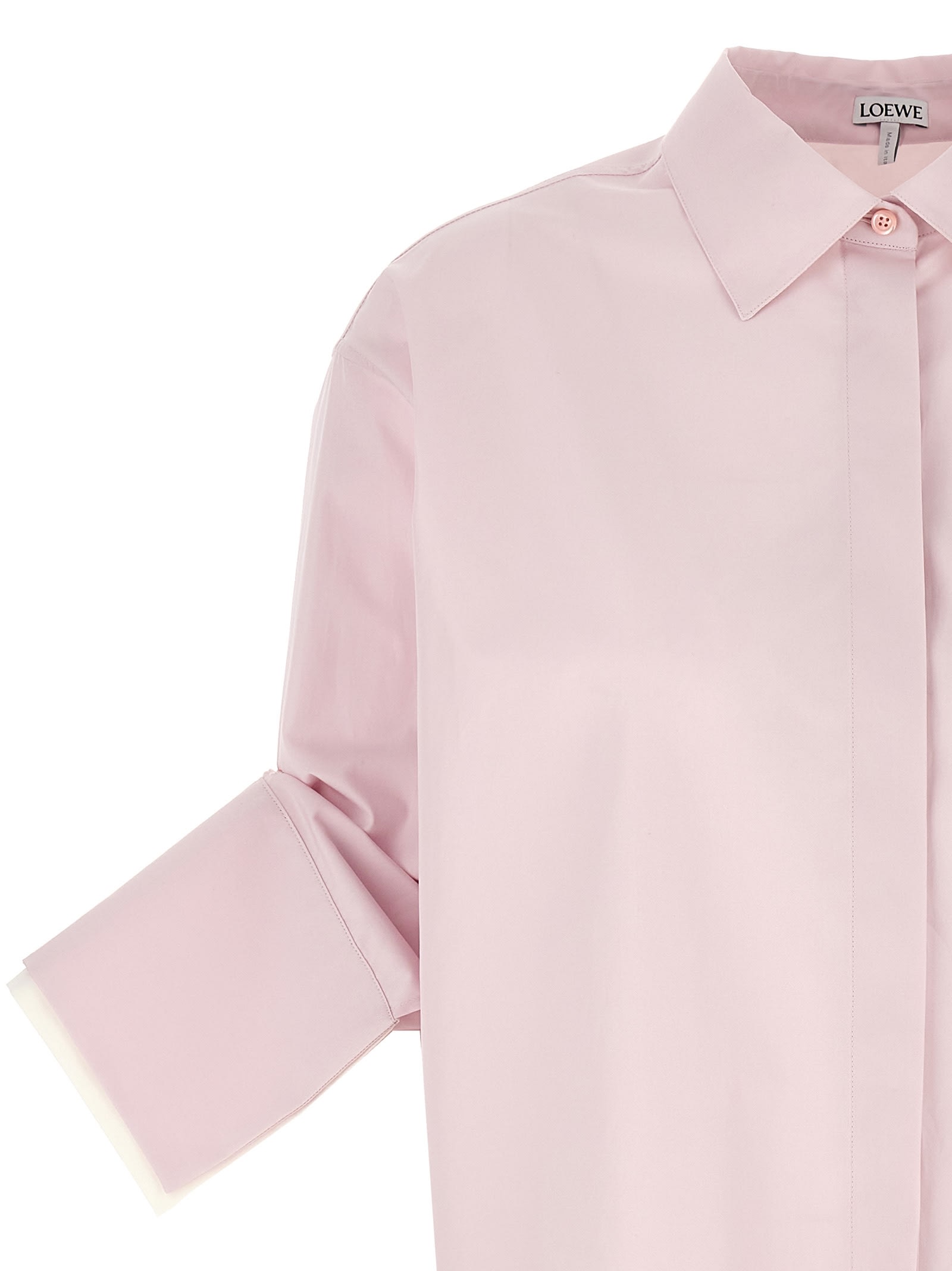 Shop Loewe Turn-up Shirt In Pink