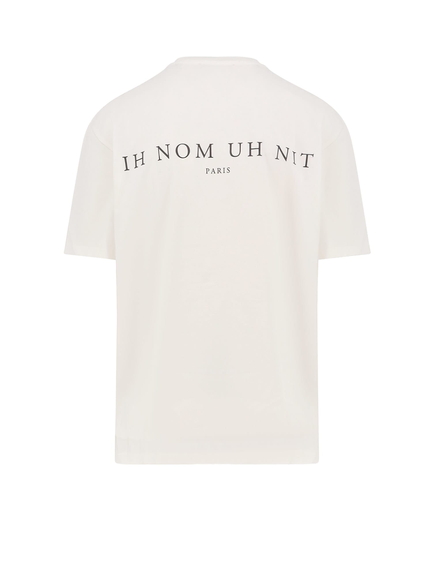 Ih Nom Uh Nit Graphic Print Crew-neck Short Sleeve T-shirt In White