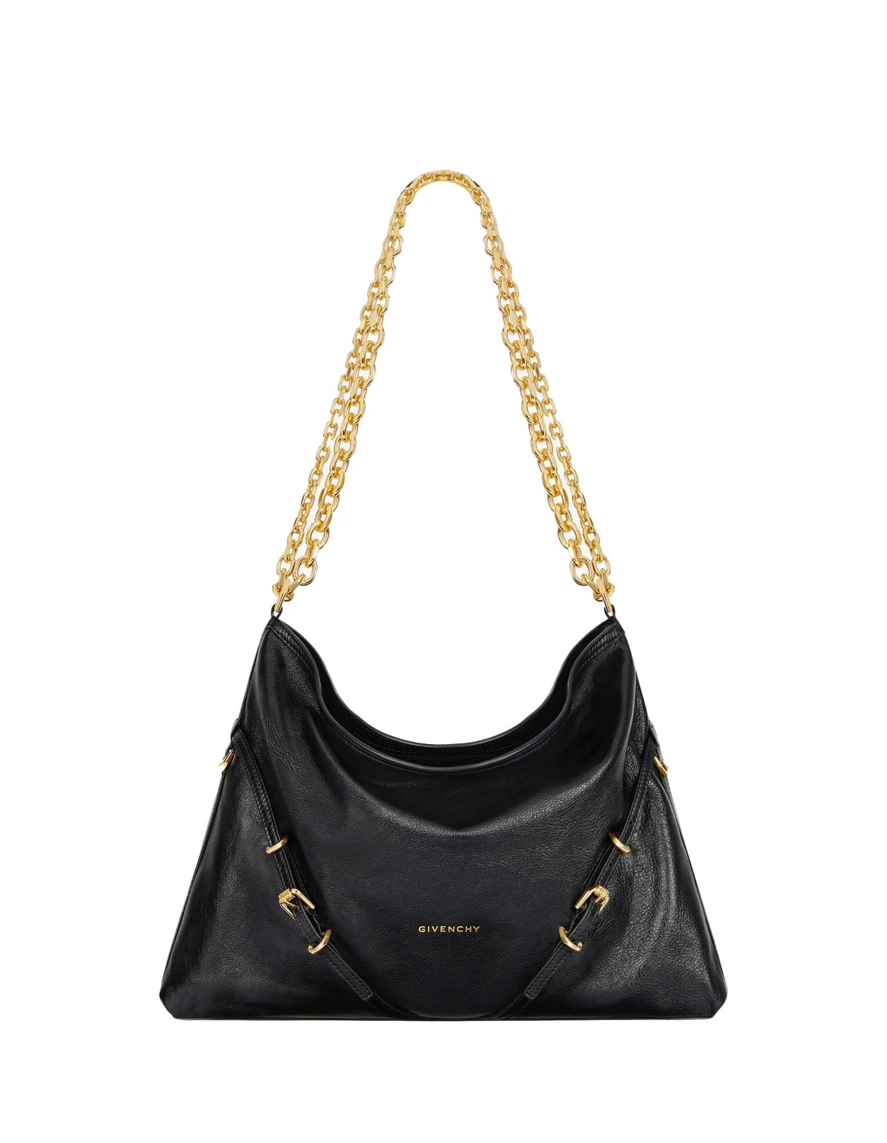 Givenchy Voyou Chain Medium Bag In Black Leather