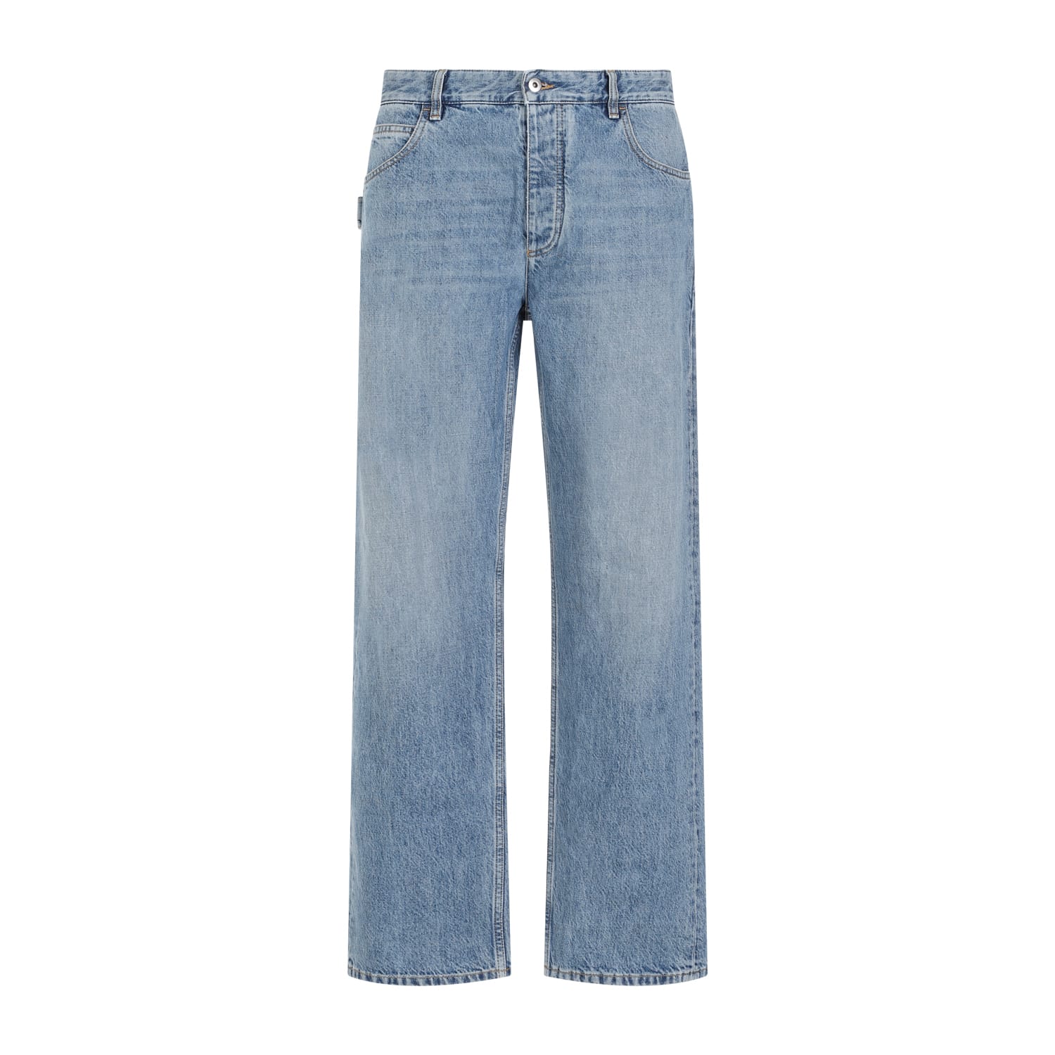 Shop Bottega Veneta Cotton Jeans In Mid Blue