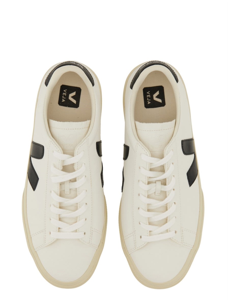 Veja Campo Leather Low-top Sneakers In White