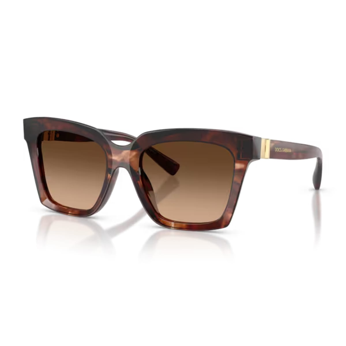 Dolce & Gabbana Eyewear Dolce & Gabbana Dg4498 Dg Hinge 322274 Havana Rosso Scuro Sunglasses In Brown