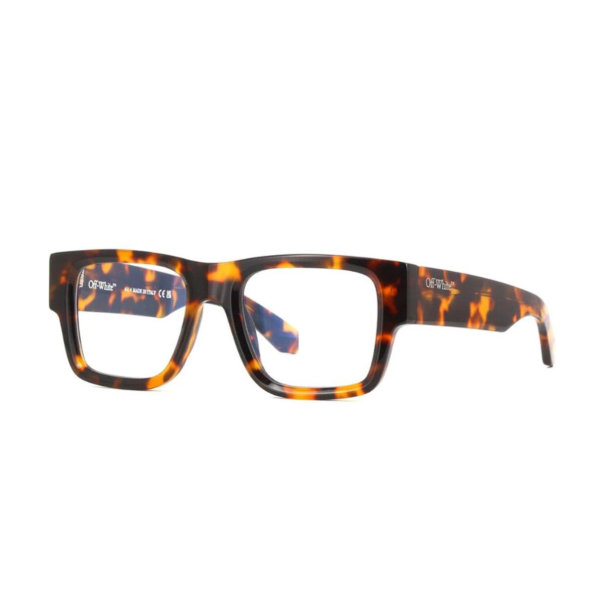 Shop Off-white Rectangular Frame Glasses In 6000 Havana