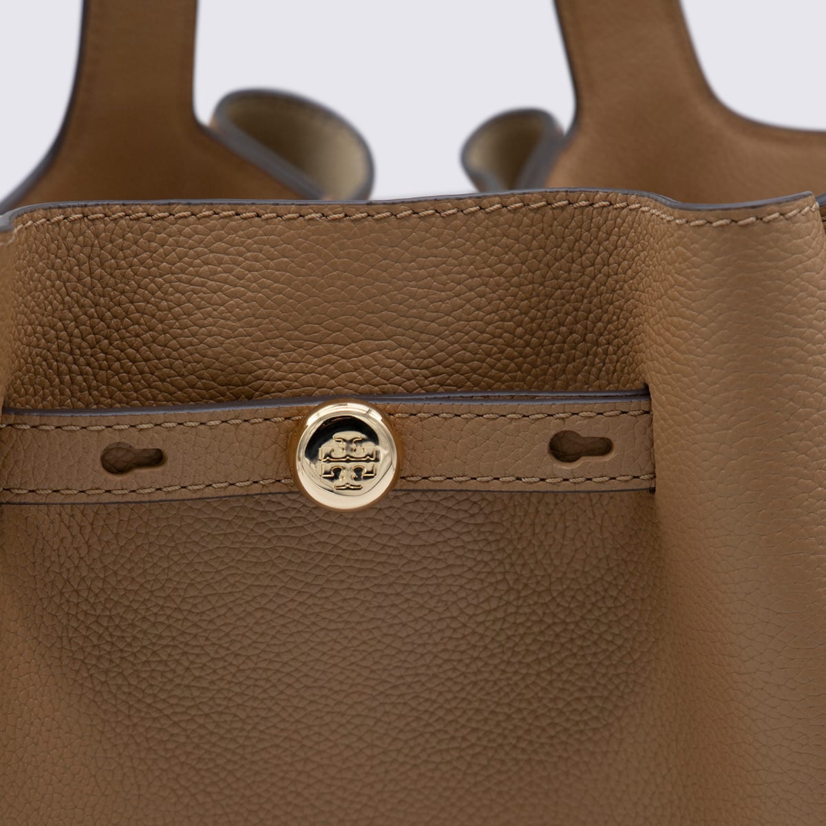Tory Burch Brown Leather Romy Totes In Brown
