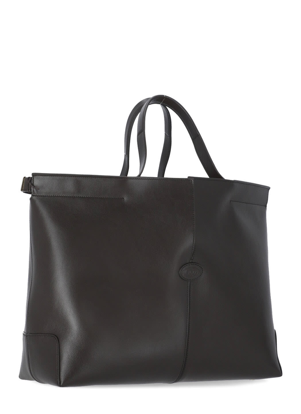 Shop Tod's Folio Shopping Bag In Black