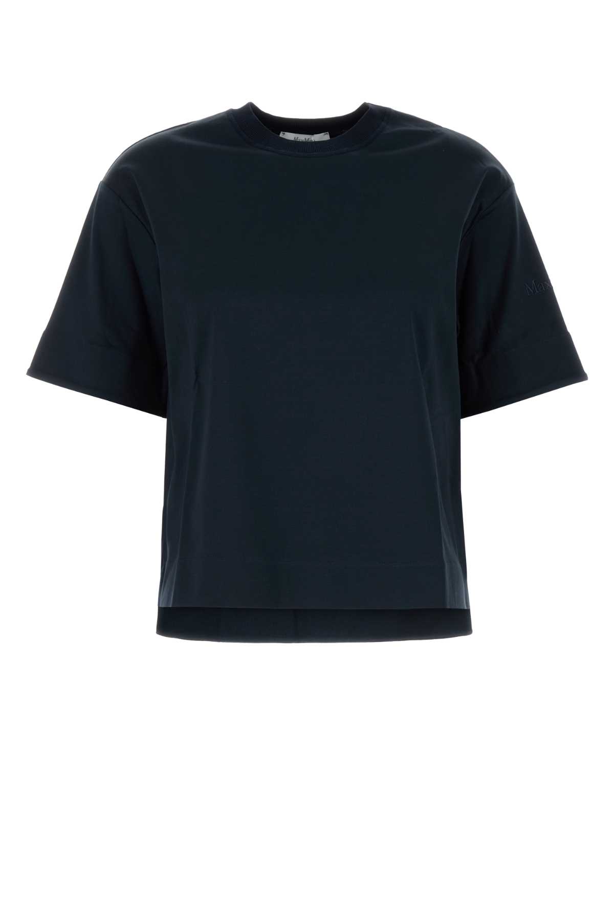 MAX MARA MIDNIGHT BLUE COTTON MASER T-SHIRT