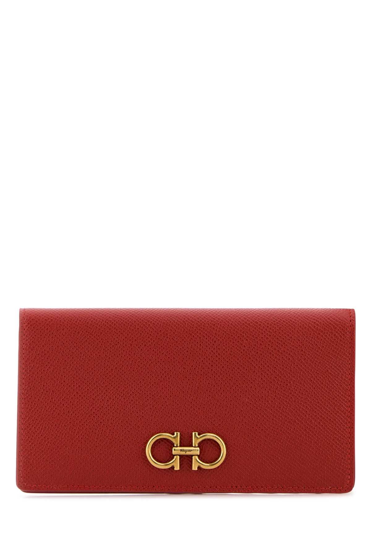 FERRAGAMO RED LEATHER WALLET