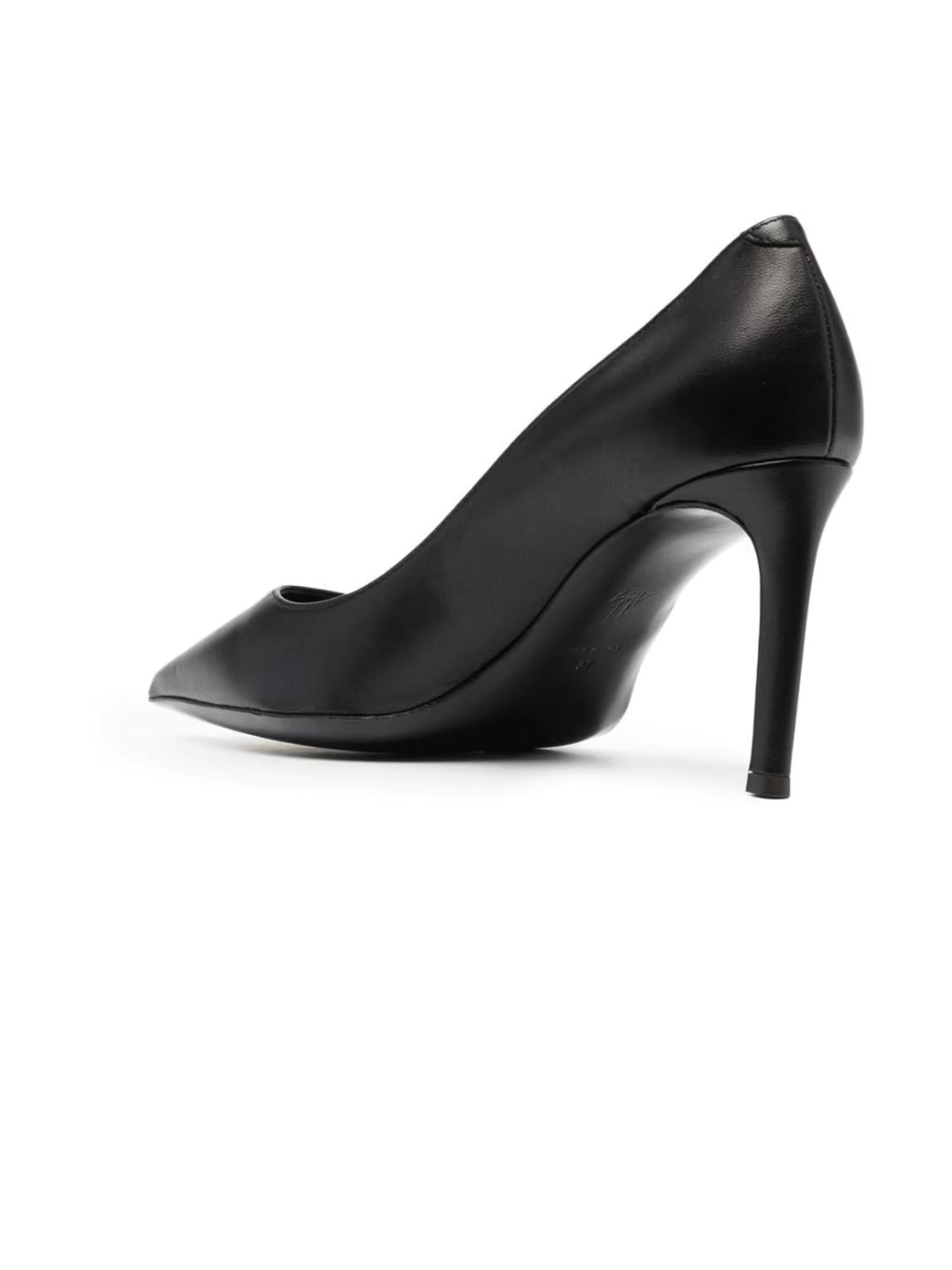 Shop Giuseppe Zanotti Black Leather Virgyn Pumps