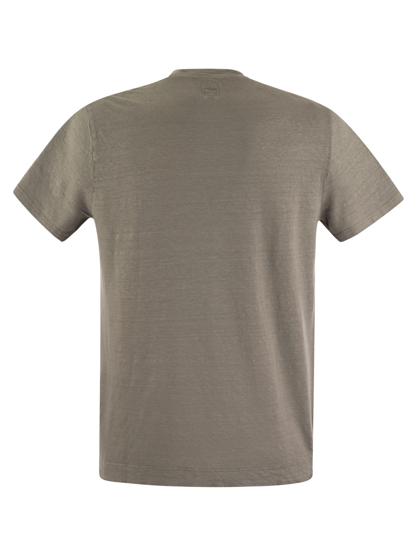 Shop Fedeli Linen Flex T-shirt In Grey