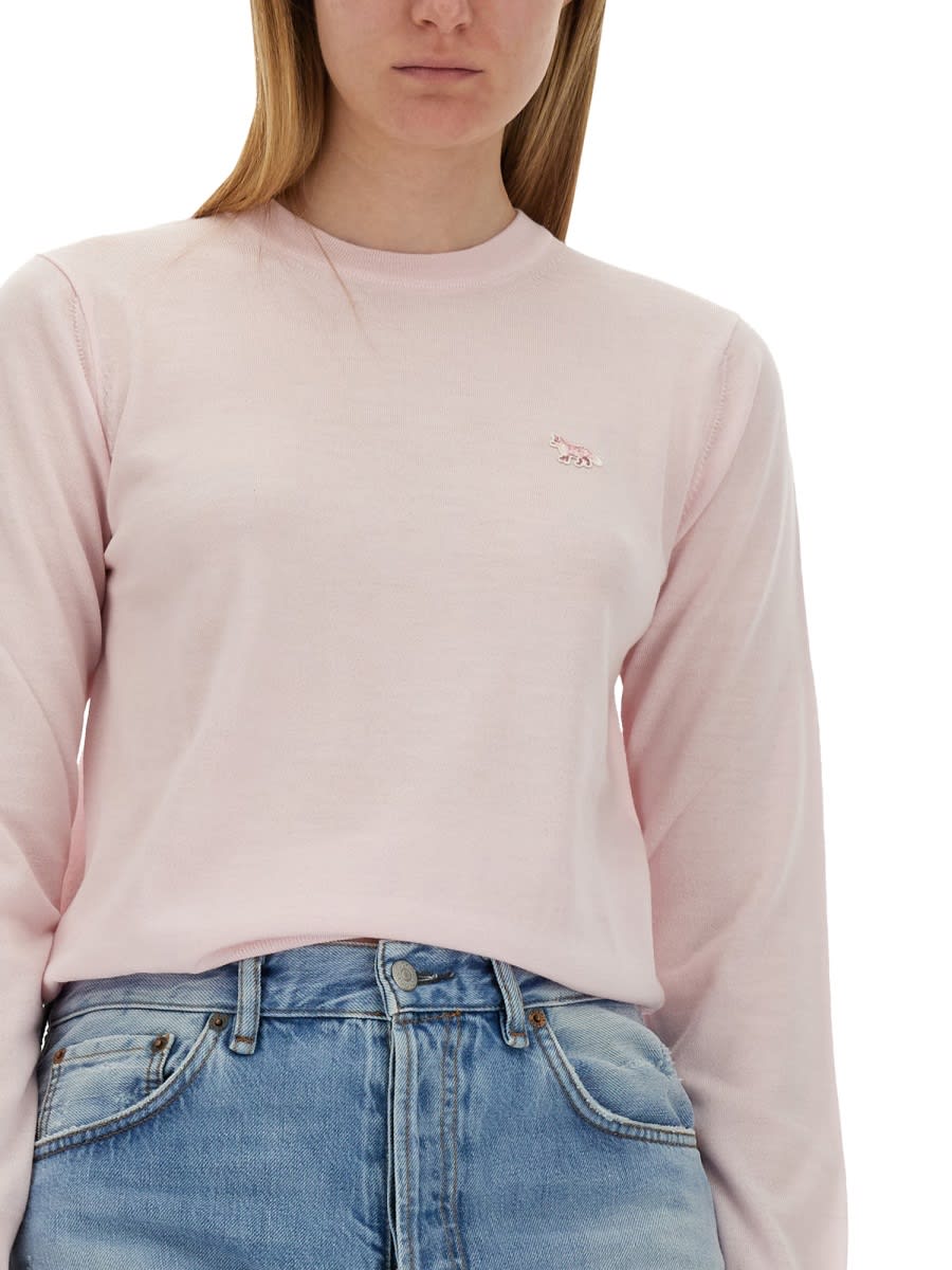 Shop Maison Kitsuné Baby Fox Jersey In Pink