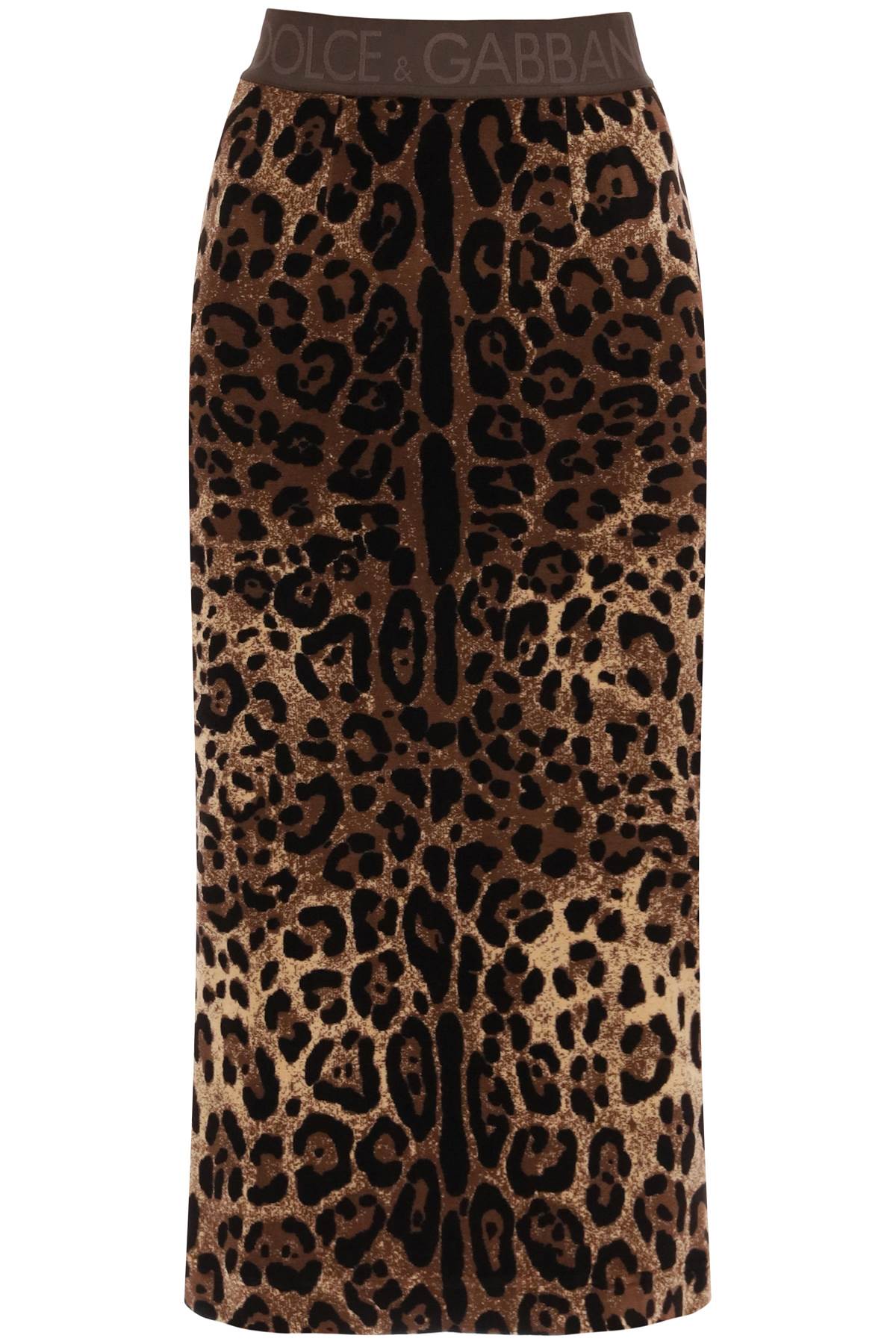 Dolce & Gabbana Leopard Chenille Pencil Skirt