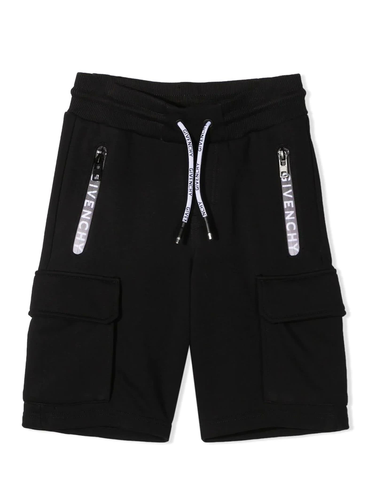 Givenchy Black Cotton-blend Shorts