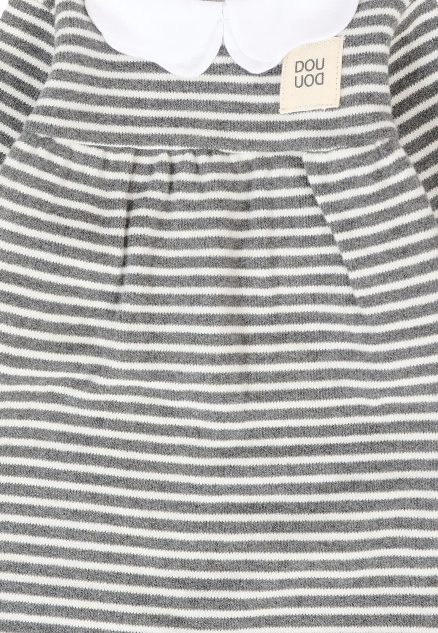 Douuod Grey Babygrow For Baby Girl With Patch In Gray