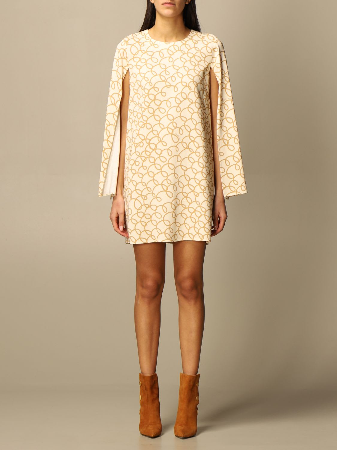 Photo of  Elisabetta Franchi Dress Elisabetta Franchi Short Dress With Pattern- shop Elisabetta Franchi Dresses online sales