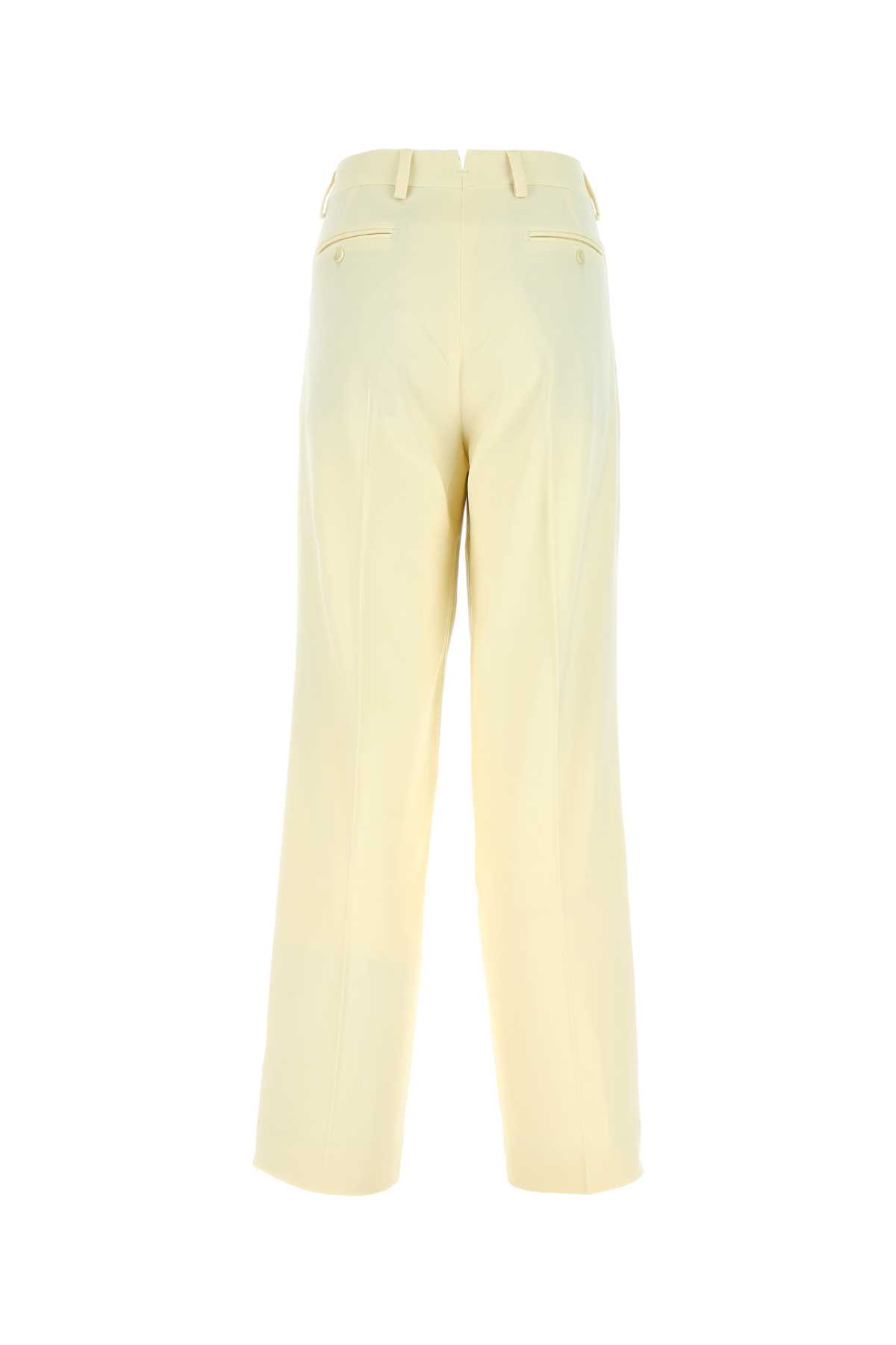 Vtmnts Ivory Stretch Wool Trouser In Cream