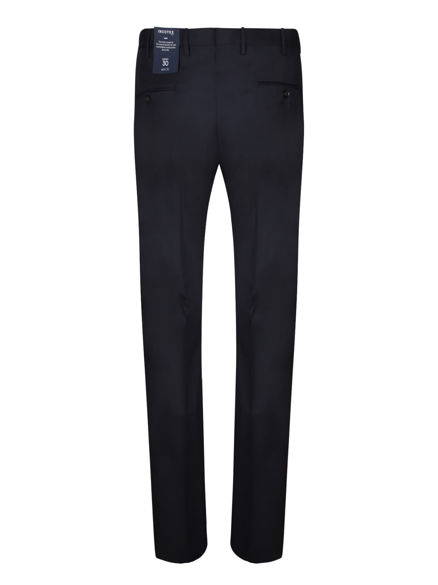 INCOTEX BLUE TAILORED TROUSERS 