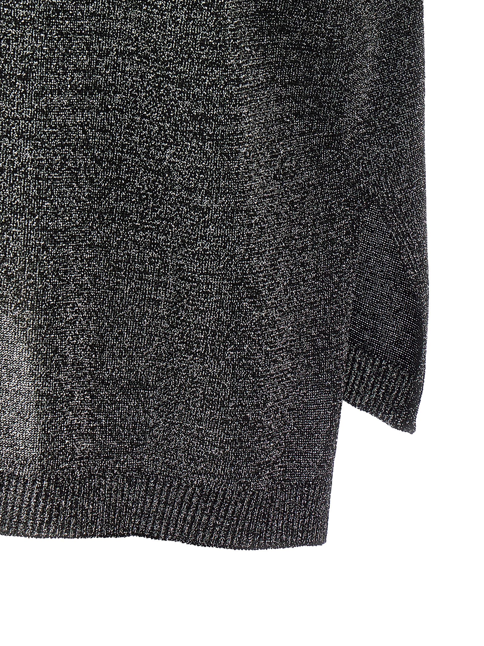 Missoni Metallic Crew Neck Knitwear T-shirt In Gray
