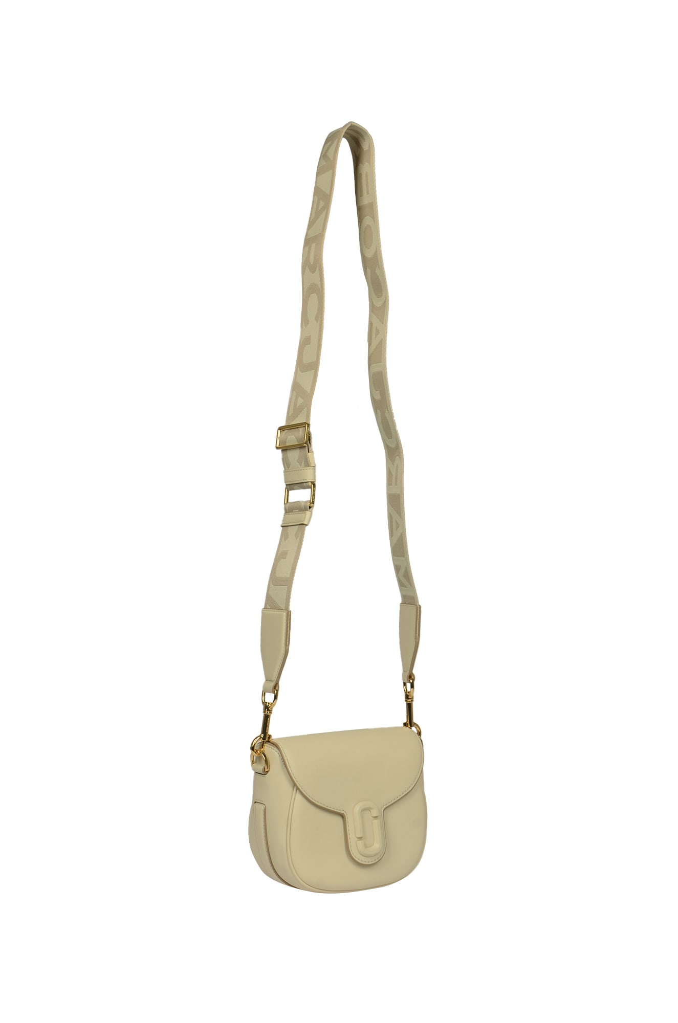 Shop Marc Jacobs Logo Flap Shoulder Bag In Cloud/white