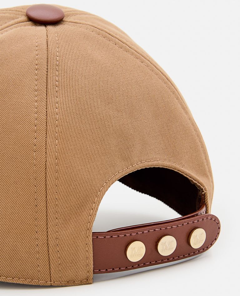 Shop Max Mara Rienza Logo Baseball Cap In Cammello