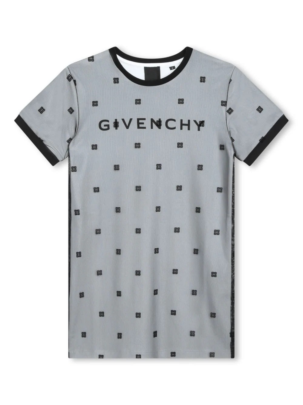 Shop Givenchy Black Dress With Logo And All-over 4g Motif
