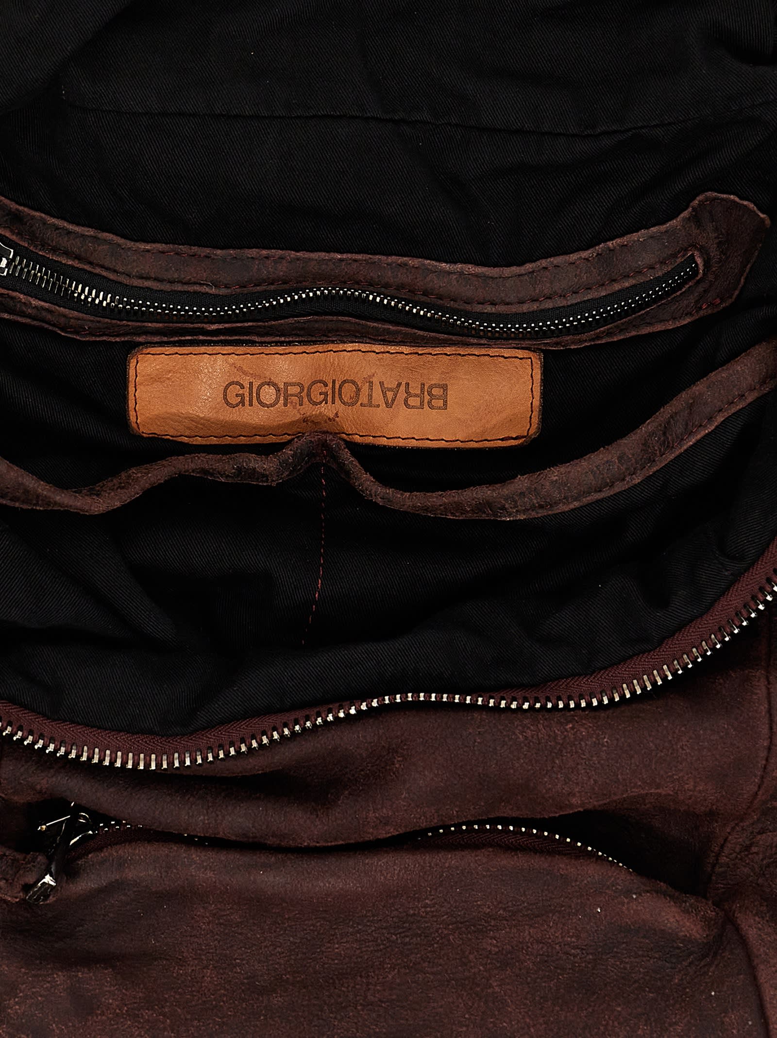 Shop Giorgio Brato Leather Backpack In Bordeaux