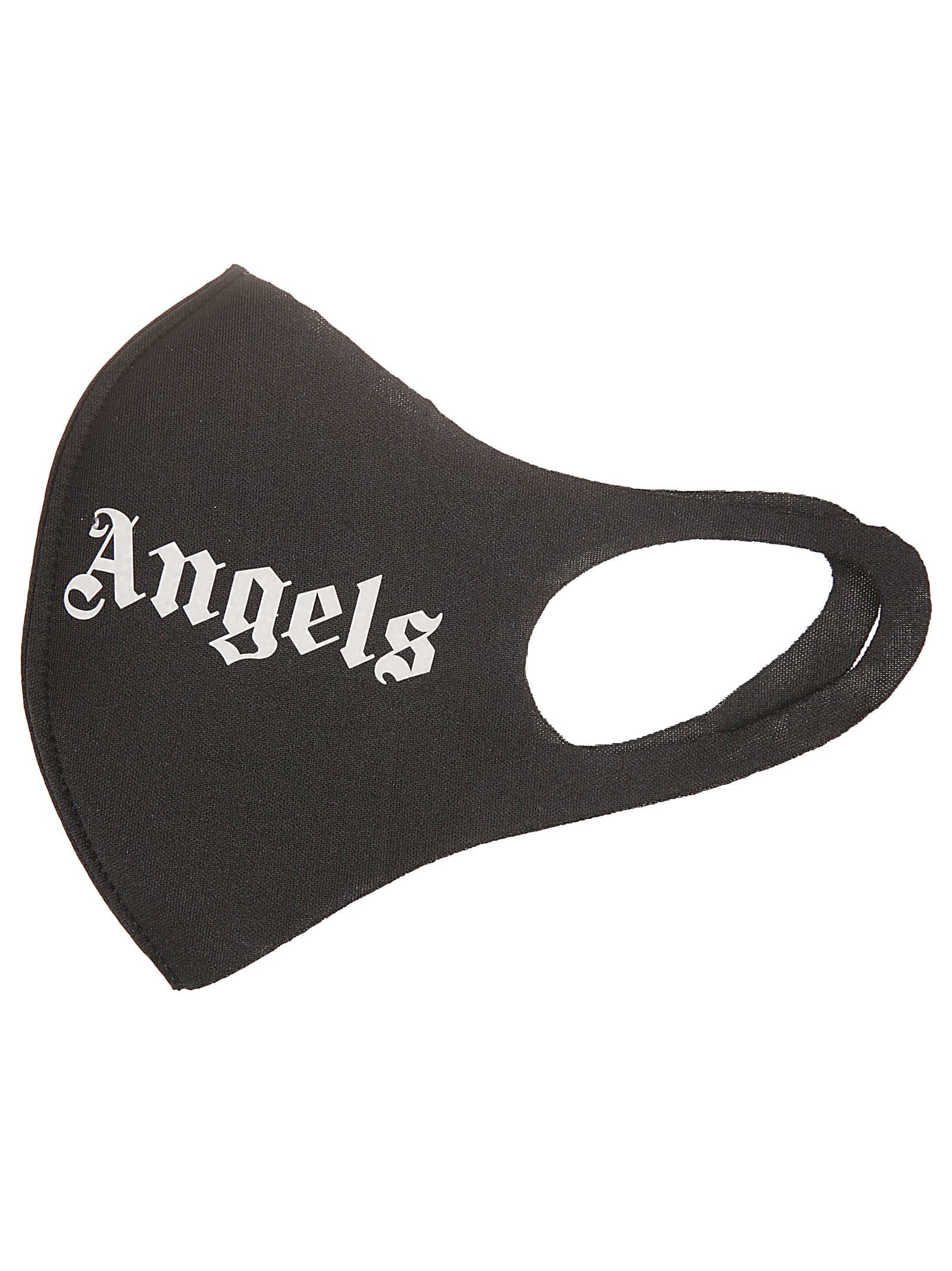 Shop Palm Angels Logo Mask In Nero